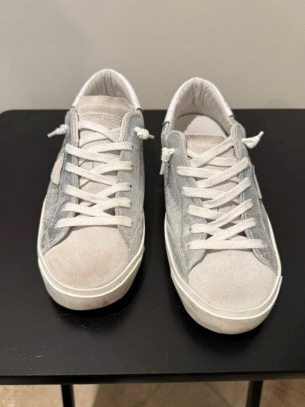 Size 38 Philippe Model Silver & White Low sneaker